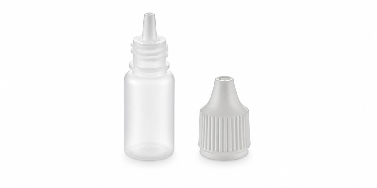 A single dropper bottle isolated cleanly on a white background, versioned out of the group shot
