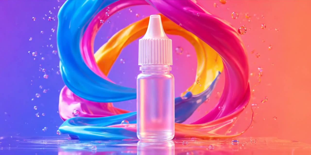 The styled dropper bottle scene as the first frame of a short video loop